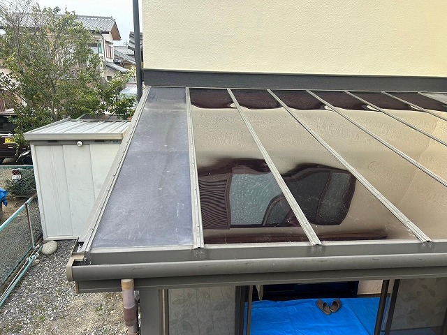 中央市　テラス屋根張り替え